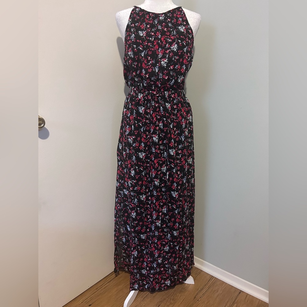 Universal Thread Floral Sleeveless Maxi Dress - Black and Red.Size Medium. - Picture 4 of 11